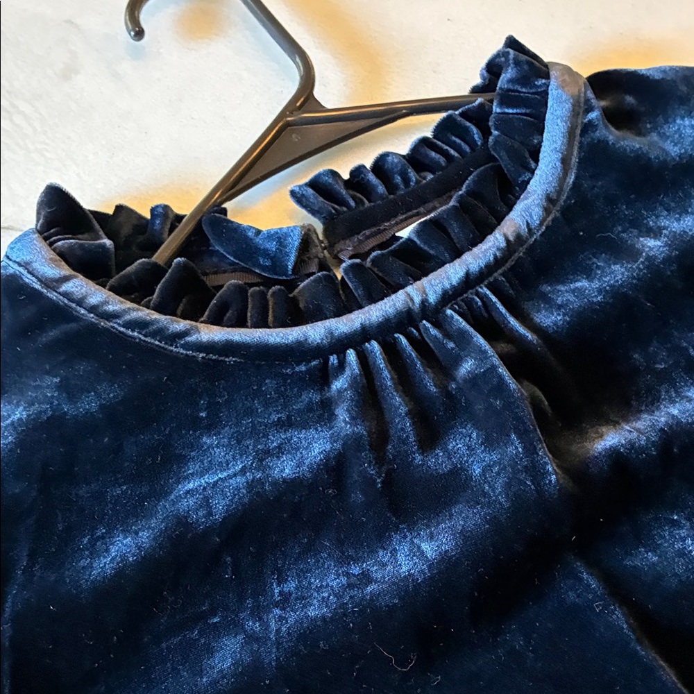 Boden Velvet Ruffle Neck Top - Picture 3 of 8